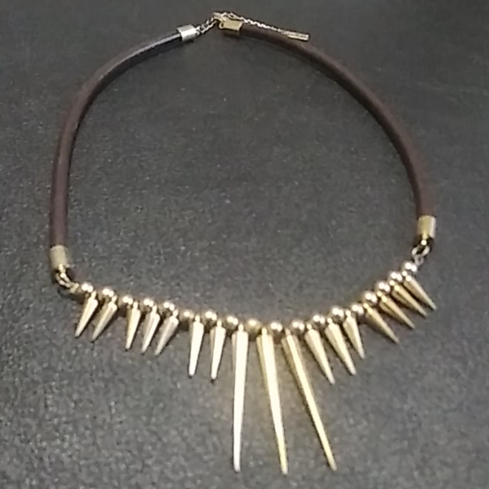 Leather Spike Choker